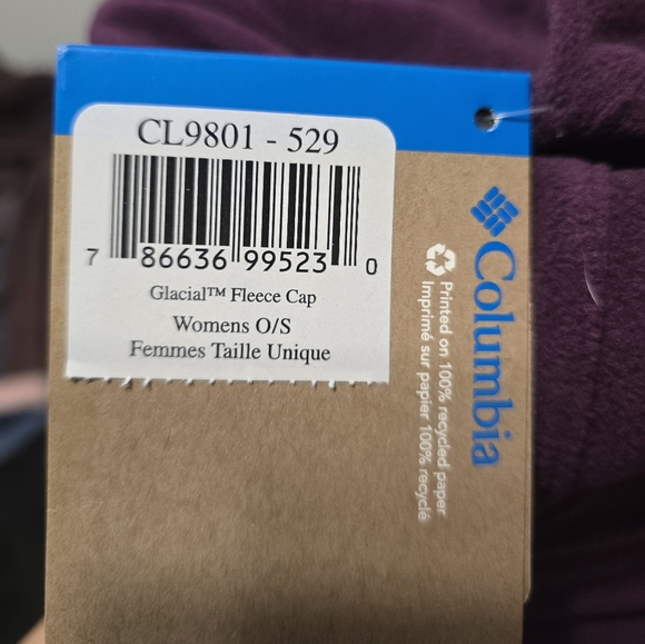 NWT Columbia Maroon Fleece Hat - Picture 3 of 4